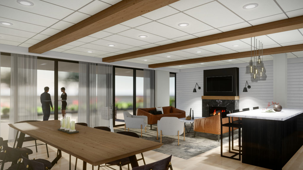 Amenity room in Riverwalk Niagara